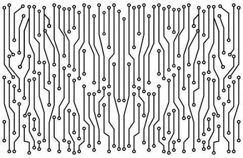 High tech circuit board vector symbol icon design. Stock Illustration