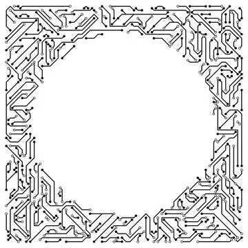 High-tech Circuit board vector illustration. Stock Illustration