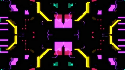 High Tech Colorful Patterns VJ Clip Stock Footage 148206752