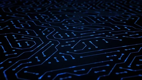 High Tech Computer Circuit Board Loop Stock Footage 77650452