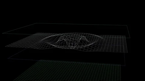 High tech computer model of a wave Stock Footage 101692694