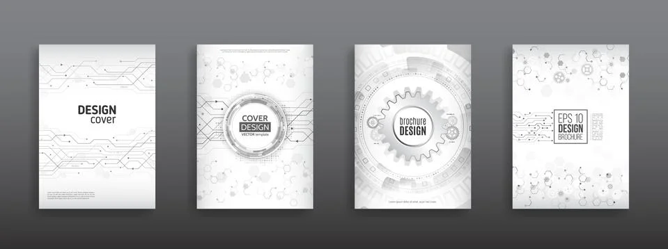 High tech cover design concept. Stock Illustration