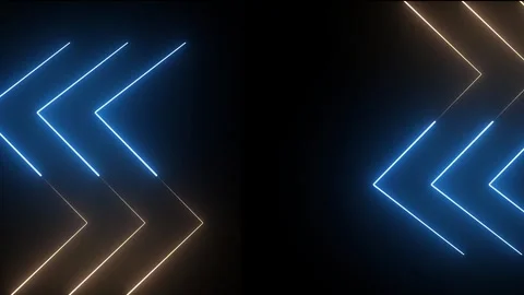 High-Tech Cyberpunk Light Streaks and Laser Beams | Digital Glow Loop 動画素材 304949795