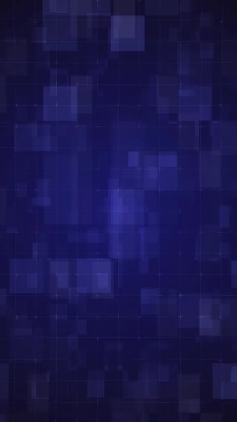 High-tech dark blue background animation featuring dynamic pixel blocks vertical Stock-Footage 313090550