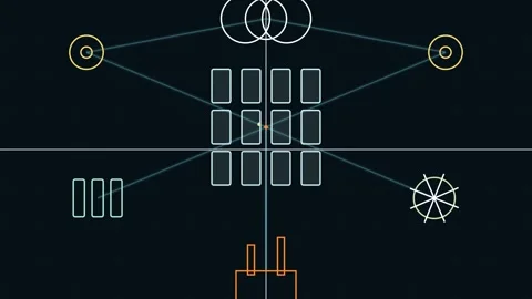High Tech Data Center Infrastructure and Cloud Network Animation Видео 340614432