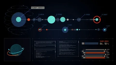 High tech data graphics Video stock 85367250
