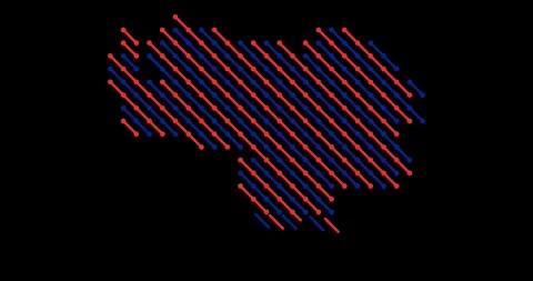 High Tech Diagonal Flow Forms Venezuela Map Animation Stock Footage 328487567