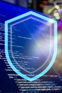 A high-tech digital concept image representing cybersecurity, data protection Stock Photos