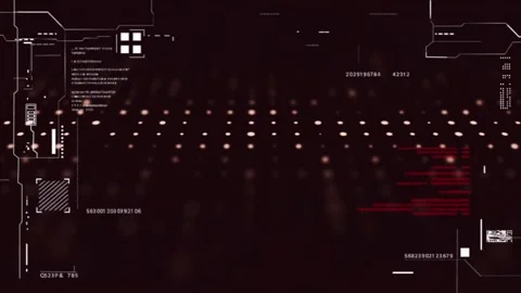 High-Tech Digital Control Panel with Cyber Security Data Display Stock Footage 339415197