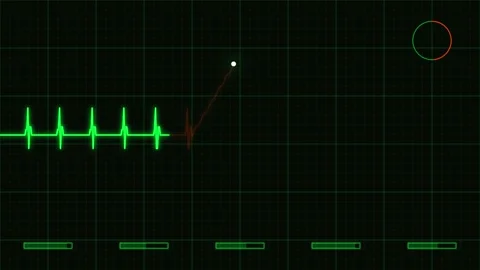 High-tech digital crosshair scope overlay on a glowing green abstract targe.. Stock Footage 344640186
