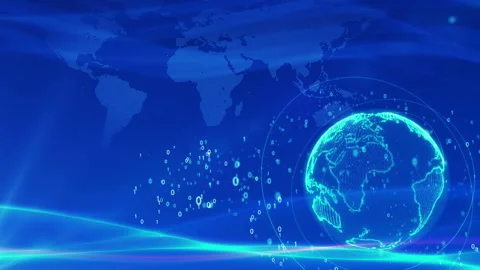 High-tech digital earth dynamic background Stock Footage 131555219