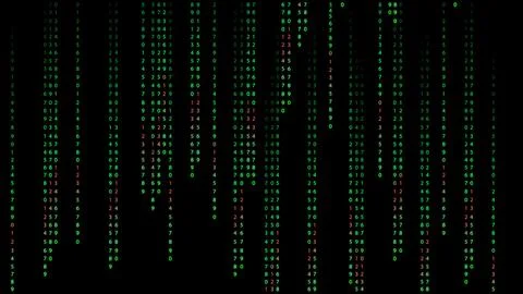 High tech digital matrix binary code falling. The matrix style binary code Stock Illustration