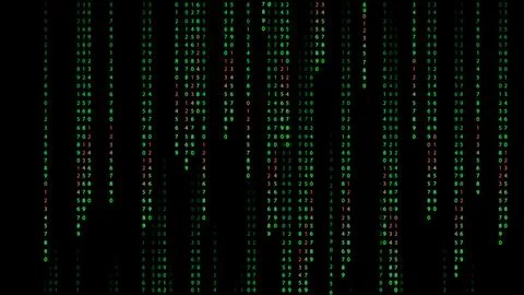 High tech digital matrix binary code falling. The matrix style binary code Stock Illustration