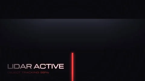 High-tech digital overlay: Active LIDAR scanning and depth mapping graphic .. Stock Footage 337500768