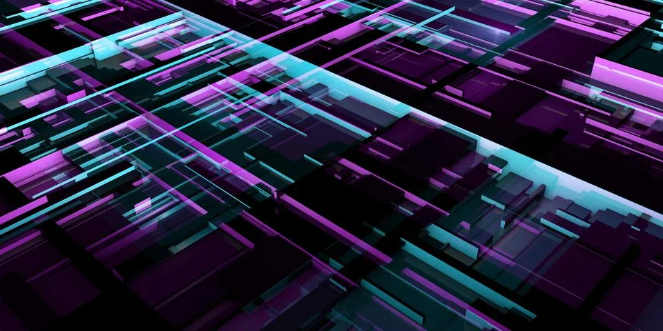 High-Tech Digital Technology Grid With Engineering Elements Stockillustratie