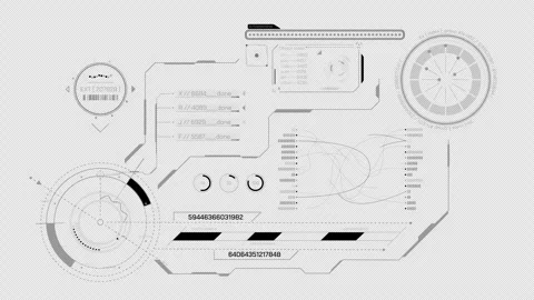 High-tech display design with data processing animation 스톡 동영상 302463889