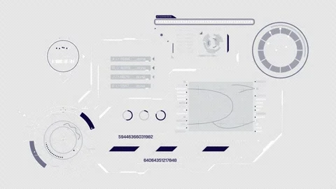 High-tech display design with data processing animation Stock Footage 314201023
