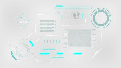 High-tech display design with data processing animation Видео 316660307