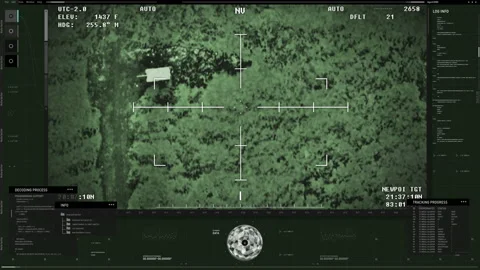 High tech drone attacking the rival forces tank with a rocket on the battlefield Stock Footage 169976012