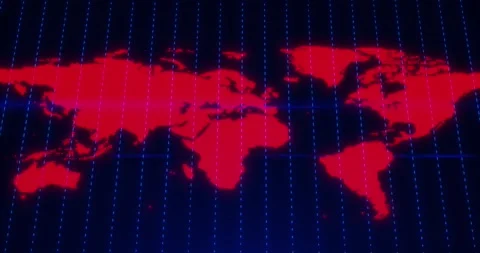 High tech earth map hologram, communication and big data visualization, binar Stock Footage 247267916