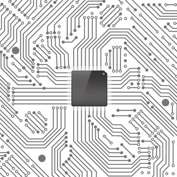 High tech electronic circuit board Stock Photos