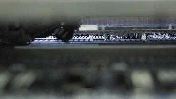 High Tech Electronic Production Plant - Computerized Chip Manufacturing Video stock 85702984