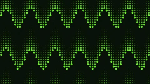 High Tech Emerald Green Digital Matrix Terminal LED Dot Grid Loop Stock Footage 346647794