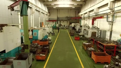 High tech equipment and computer-integrated manufacturing machines Stock Footage 71024075