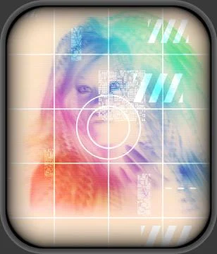 High-tech face technology background Stock Illustration