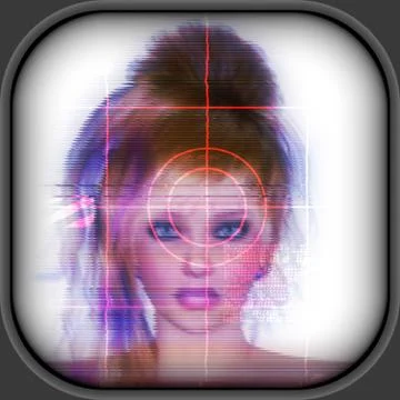 High-tech face technology background Stock Illustration