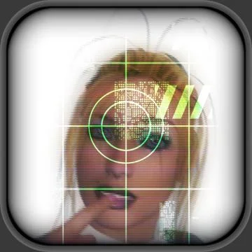 High-tech face technology background Stock Illustration