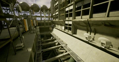 High tech facility with advanced communication equipment Stock Footage 306796403