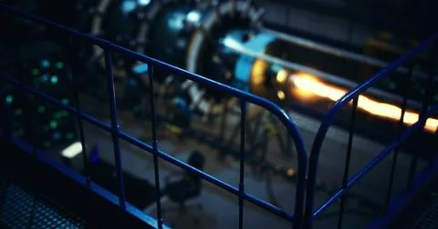 High tech facility showcasing advanced propulsion system in action Stockillustratie
