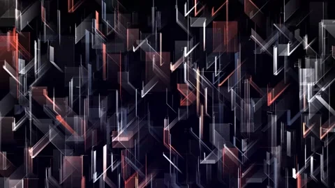 High tech futuristic data design background loop. Grey orange colors. Creat.. Stock Footage 245943969