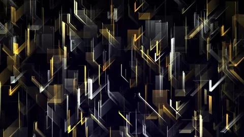 High tech futuristic data design background loop. Black white yellow colors.. Stock Footage 245944012