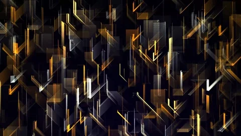 High tech futuristic data design background loop. Orange color. Creative cy.. Stock Footage 245944142