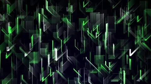 High tech futuristic data design background loop. Green color. Creative cyb.. Stock Footage 245944147