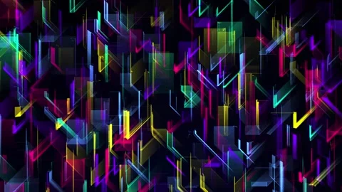 High tech futuristic data design background loop. Bright colors. Creative c.. Stock Footage 245946137