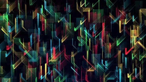 High tech futuristic data design background loop. Lemonade colors. Creative.. Stock Footage 245946792