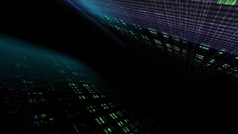 High-Tech Futuristic Light Grid 4K Loop Stock Footage 323698721