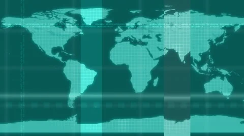 High Tech Futuristic Map 4K Video stock 42873160