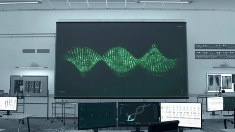 High Tech Genetic Bio Examination Of DNA Strand After Evolution Experiment Stock Footage 305945268