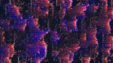 High-tech glitch effect with vibrant red and blue hues. 스톡 일러스트