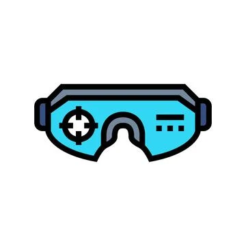 High tech goggles hud color icon vector illustration イラスト素材