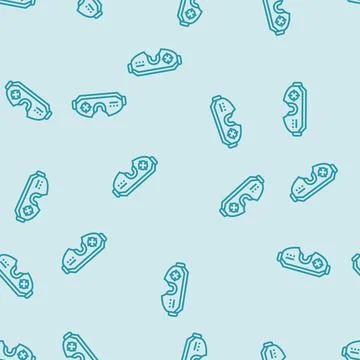 High tech goggles hud line seamless pattern Stock Illustration