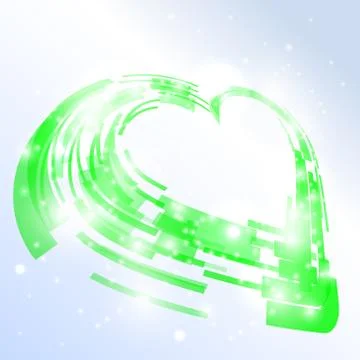 High-tech heart. vector illustration Illustrazione stock