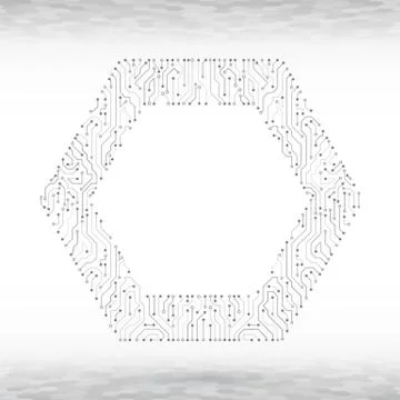 High-tech hexagon technology background texture Stock Illustration