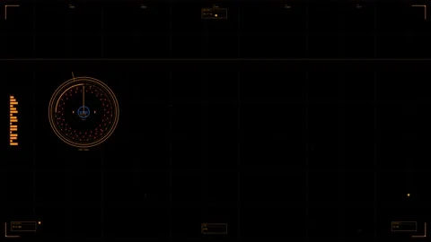 High-tech hud animation used in videos for showcasing information in a digi.. Stock Footage 328434872