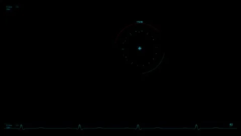 High tech hud animation for web designers in a sci fi space setting during an Stock Footage 331348816