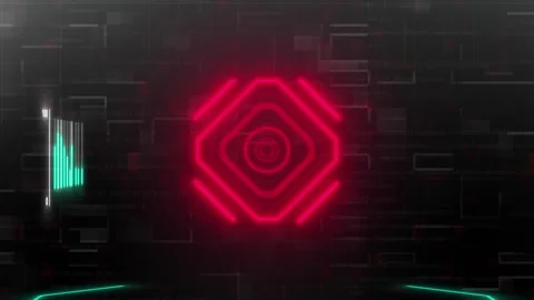 High-Tech HUD Loop. Futuristic Target Interface Animation Vídeos de archivo 310550227